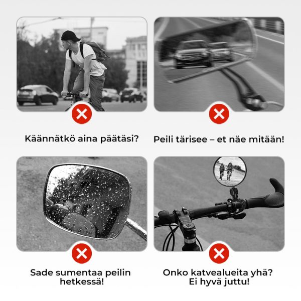 360° Käännettävä Polkupyörän Takanäyttöpeili Turvallisuus ja Säädettävyys - Image 2
