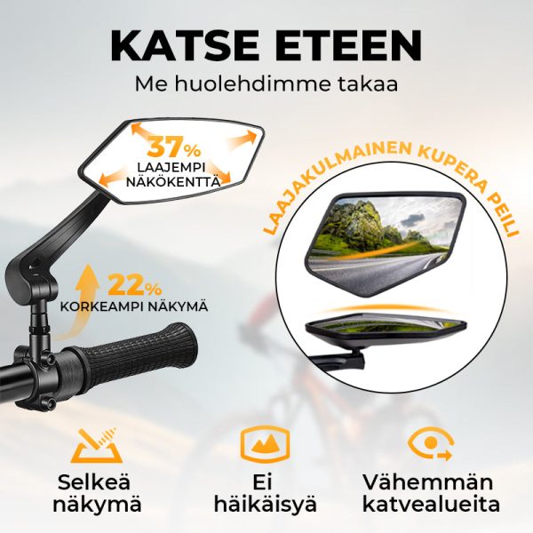 360° Käännettävä Polkupyörän Takanäyttöpeili Turvallisuus ja Säädettävyys - Image 4