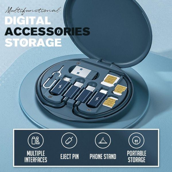 Mini digitaalinen säilytyslaatikko monipuolisilla liitännöillä