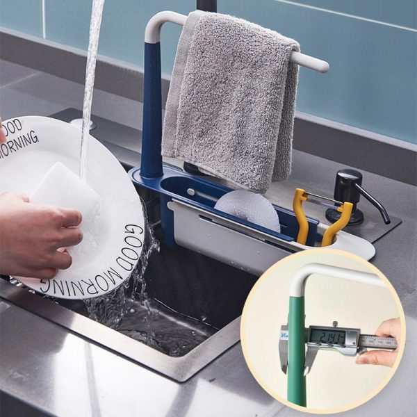 Säädettävä Teleskooppinen Pesualtaan Säilytysteline Hygieninen ja Kätevä Ratkaisu - Image 4