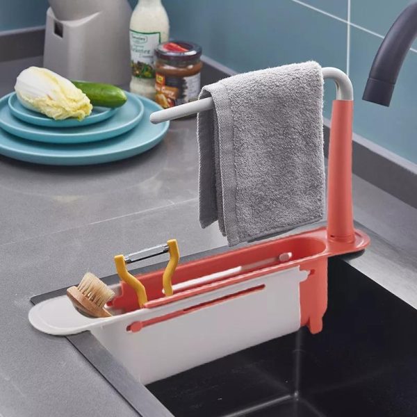 Säädettävä Teleskooppinen Pesualtaan Säilytysteline Hygieninen ja Kätevä Ratkaisu - Image 5