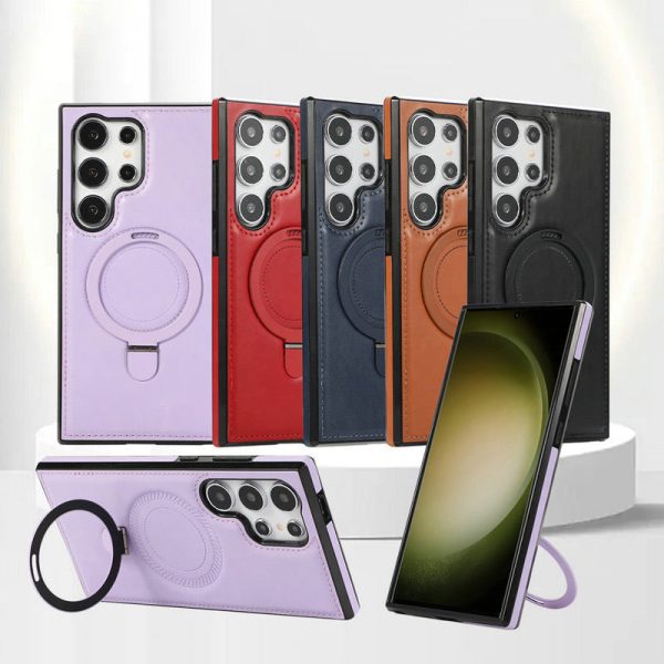 Magneettisesti Ladattava Nahkainen Puhelinkotelo Samsungille - Image 9