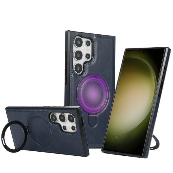 Magneettisesti Ladattava Nahkainen Puhelinkotelo Samsungille - Image 11