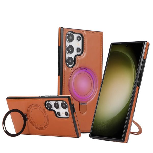 Magneettisesti Ladattava Nahkainen Puhelinkotelo Samsungille - Image 12