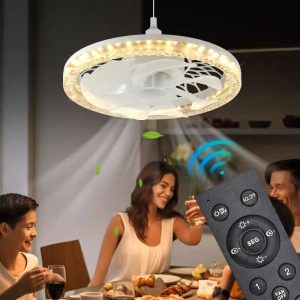 2 in 1 Hiljainen Säädettävä Tuuletinvalo Kaukosäätimellä