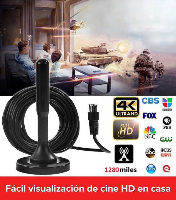 Sisäkäyttöinen 4K HD Digitaalinen TV-antenni - Image 2