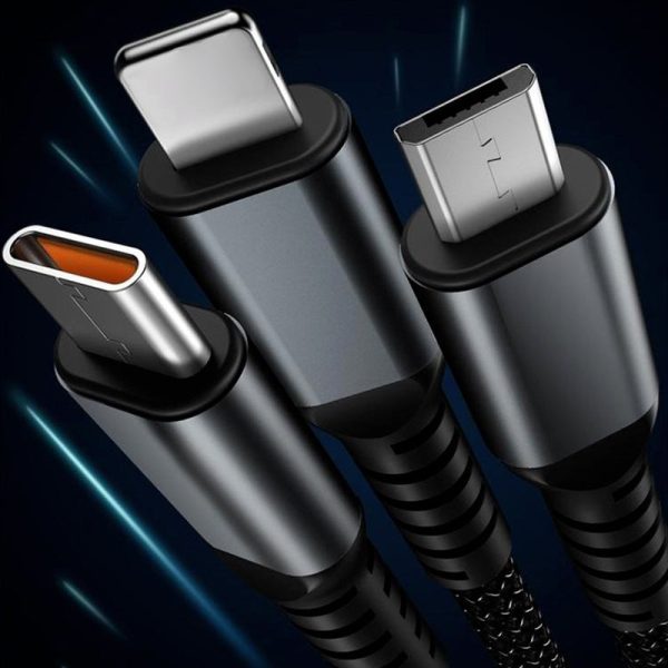 Läpinäkyvä 3-in-1 Supernopea Latauskaapeli - Image 4