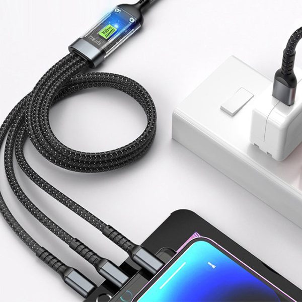 Läpinäkyvä 3-in-1 Supernopea Latauskaapeli - Image 5