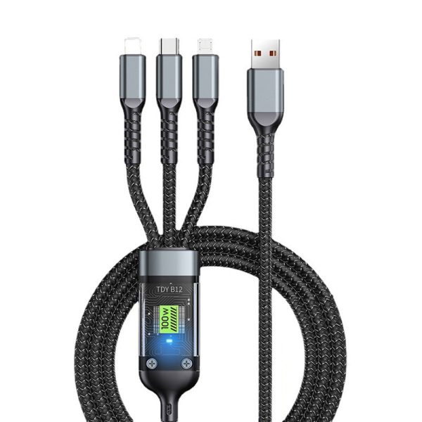 Läpinäkyvä 3-in-1 Supernopea Latauskaapeli - Image 9