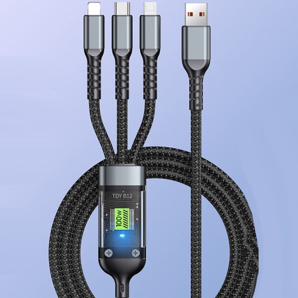 Läpinäkyvä 3-in-1 Supernopea Latauskaapeli - Image 10