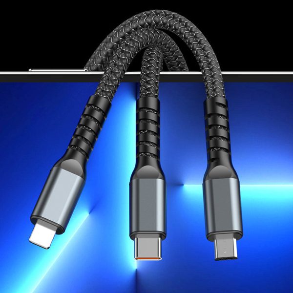 Läpinäkyvä 3-in-1 Supernopea Latauskaapeli - Image 12