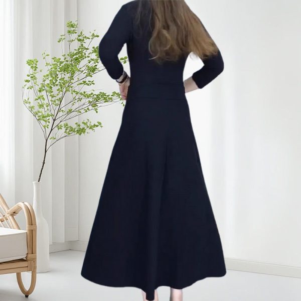 Naisten Korkeavyötäröinen Pitkä Talvihame - Elegantti ja Lämmin - Image 4