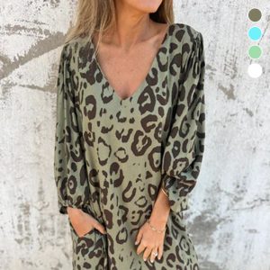 V-kaulainen Kuvioitu Mekko - Tyylikäs ja Käytännöllinen